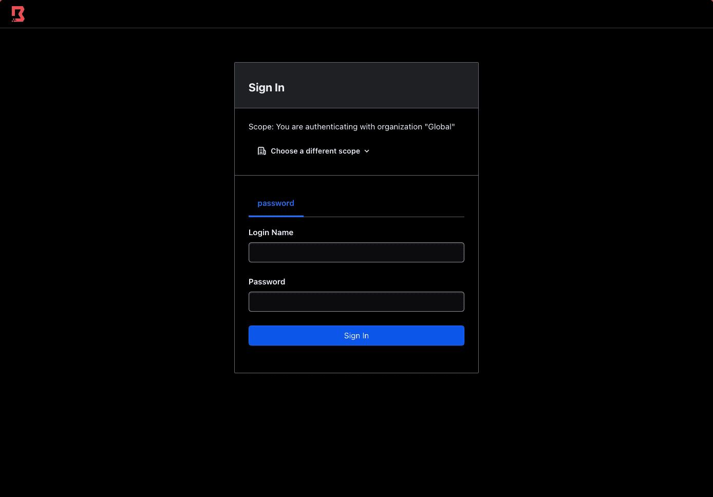 Admin UI Login